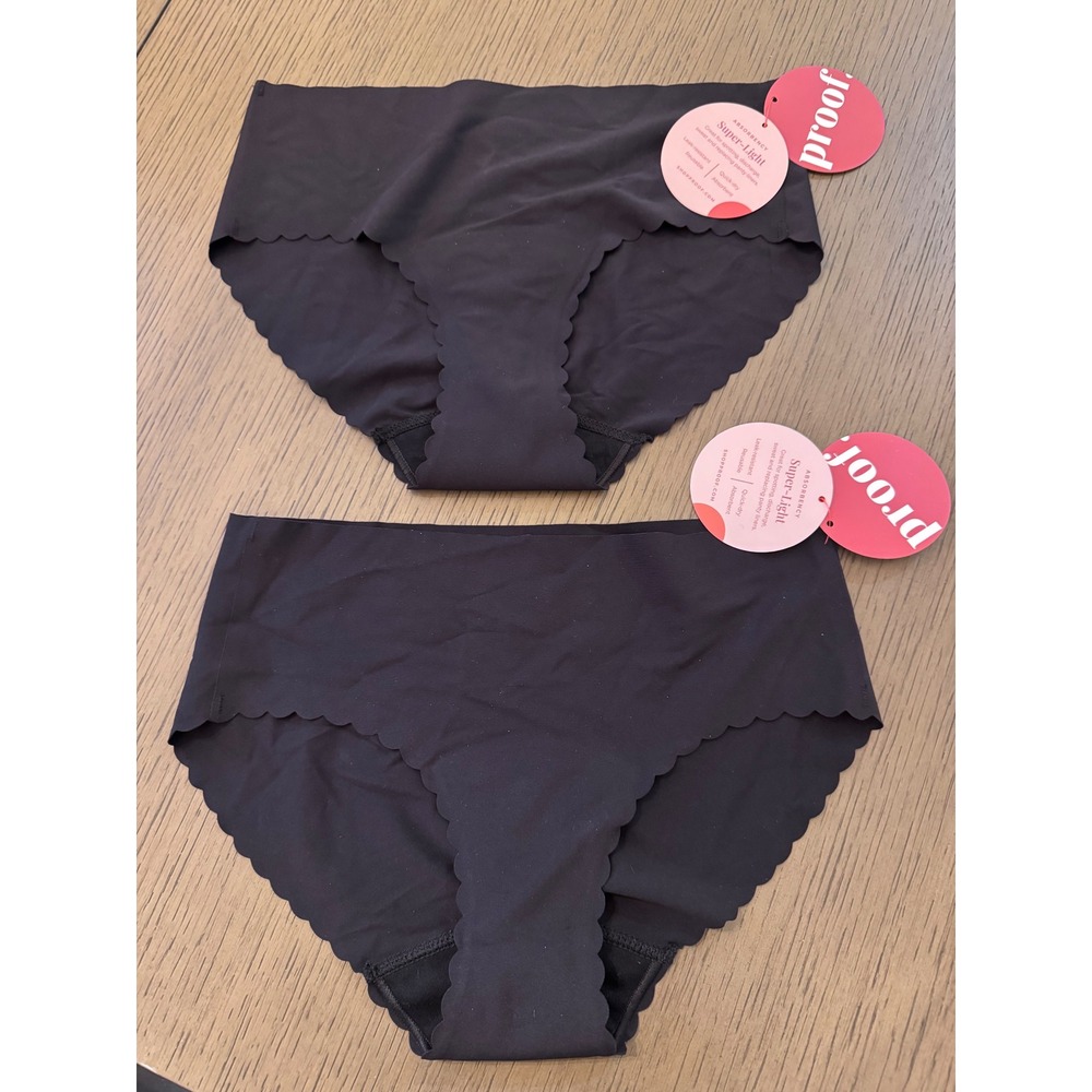 Proof Everyday Panty Leak Proof Period Panty‎ 2 pk Bundle Black Size XS MSRP $50